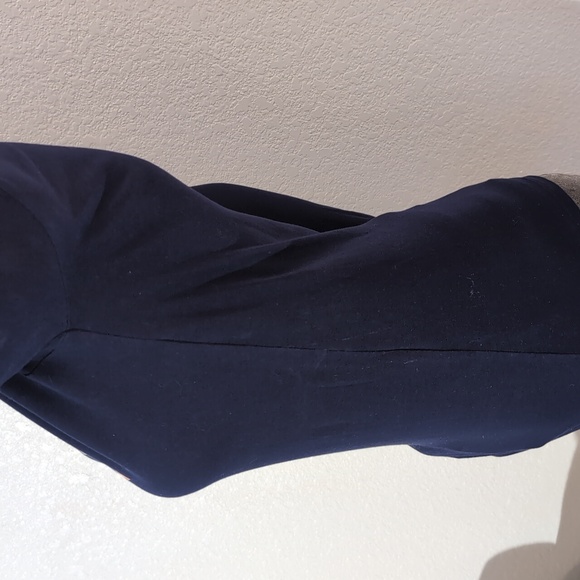 Armani Dark Blue Blouse, Size Small, With Orange, White, And Silver Letters - Picture 5 of 10